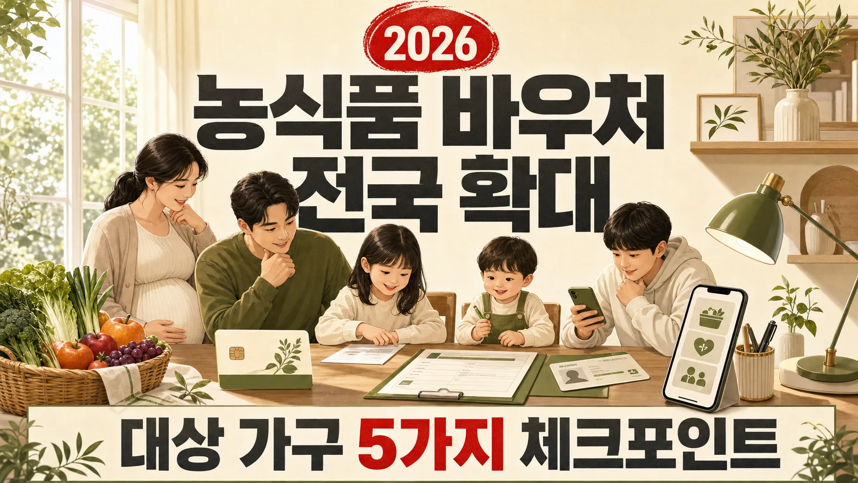 농식품 바우처 전국 확대, 대상 가구와 5가지 체크포인트