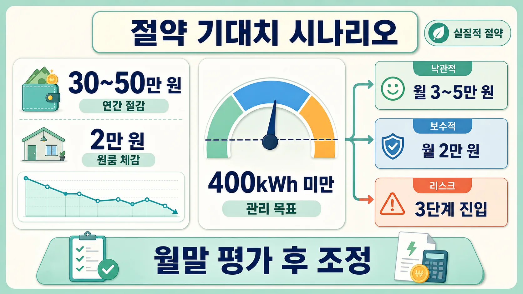 절약 기대치 시나리오