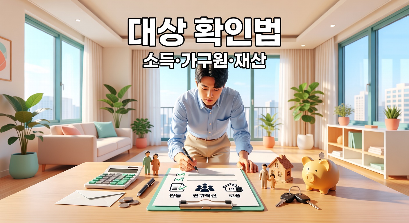 근로장려금 대상 확인법 — 소득·가구원·재산 3단계 셀프 체크