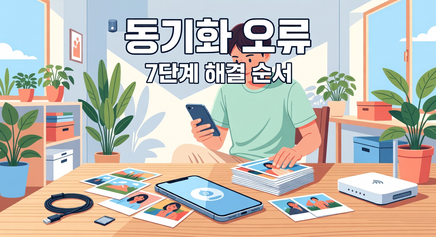 구글 포토 동기화 오류 해결 순서 — 7단계 점검 가이드