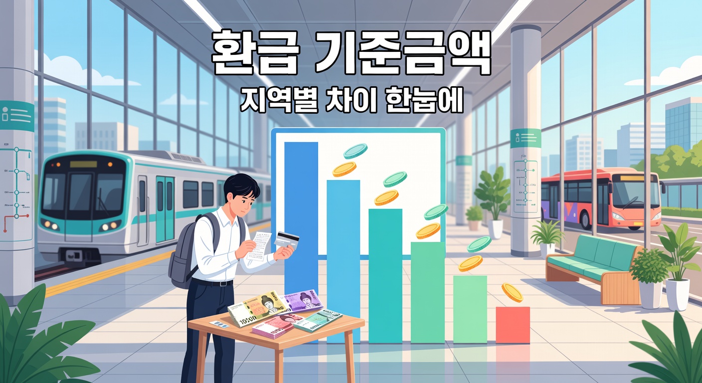 K-패스 환급 기준금액 — 지역별로 얼마나 다른가