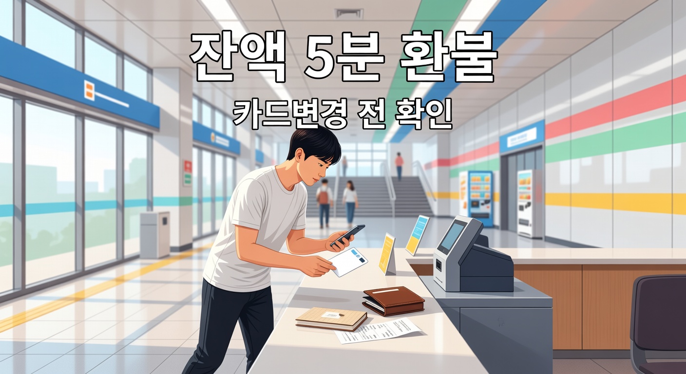 K-패스 체크카드 잔액 5분 환불 — 놓치면 손해 vs 바로 확인
