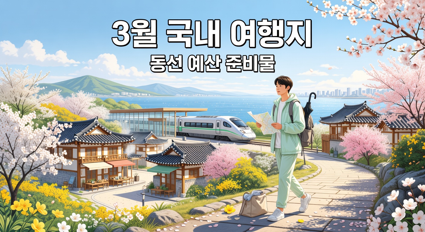 3월 국내 여행지 초보자 추천 — 동선·예산·준비물 총정리
