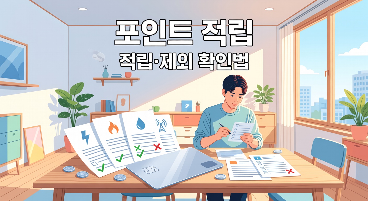 공공요금 카드 납부 포인트 적립 — 항목별 적립·제외 확인법