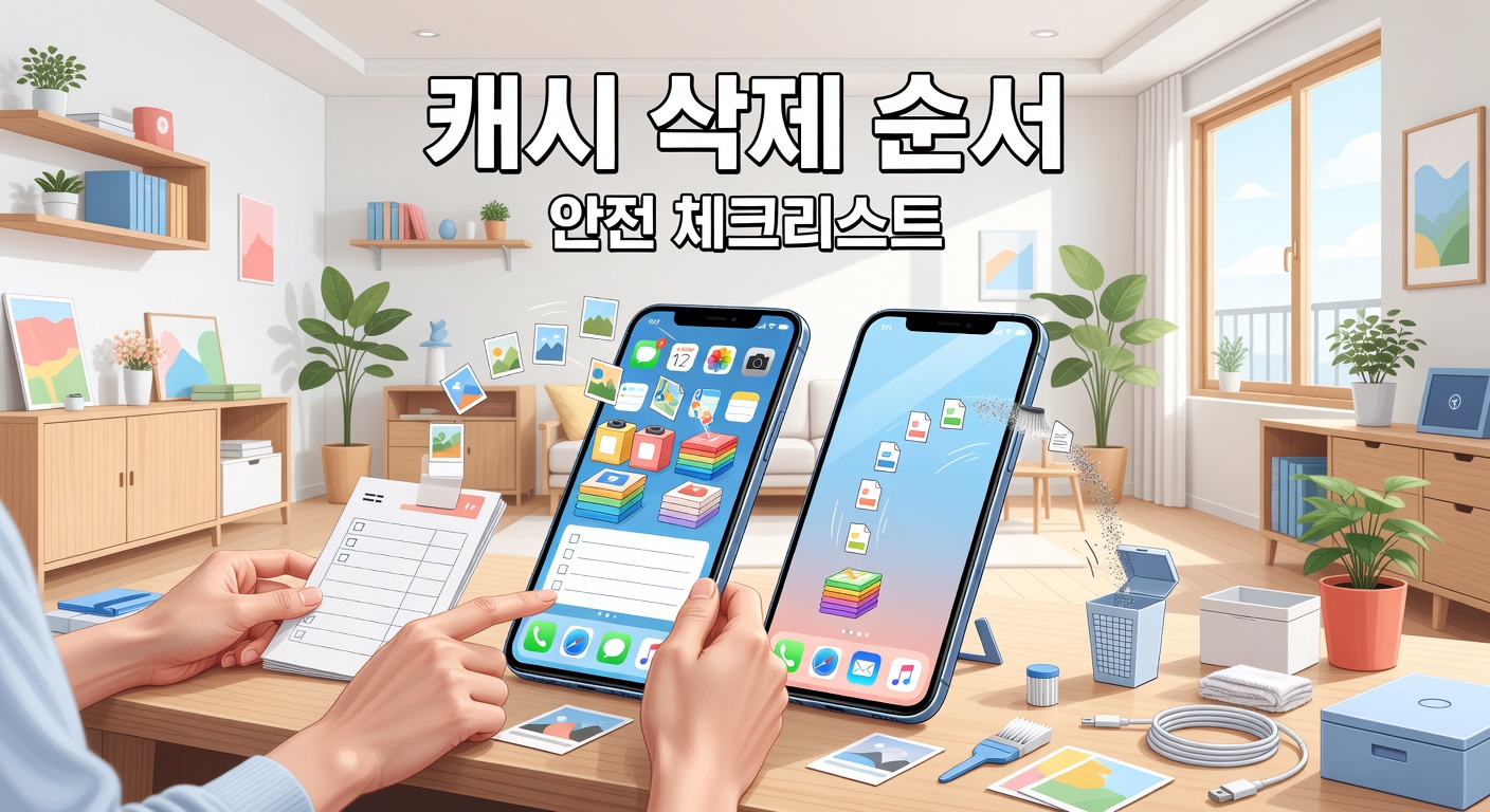 스마트폰 캐시 삭제 순서 — 아이폰·갤럭시 안전 체크리스트