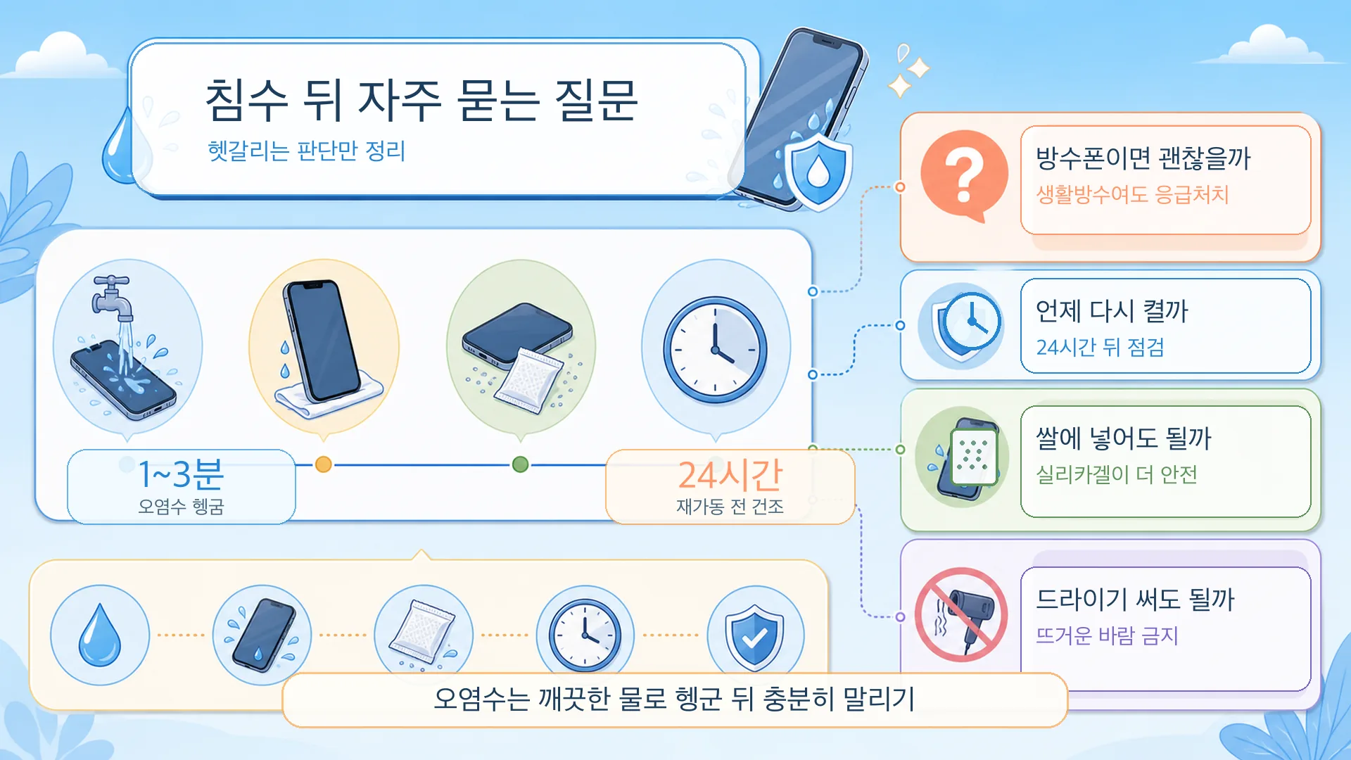 침수 뒤 자주 묻는 질문
