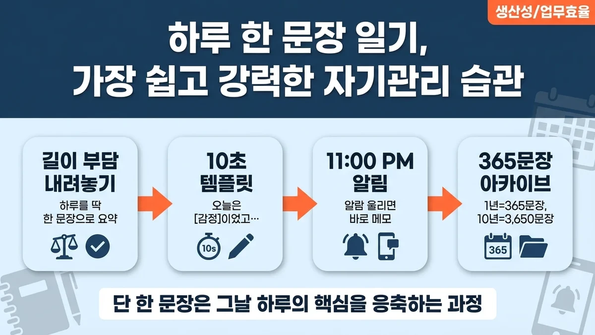 하루 한 문장 일기 효과로 만드는 짧은 일기 습관과 앱 선택