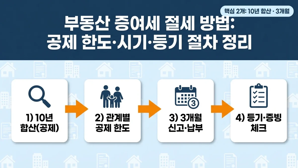 부동산 증여세 절세 방법: 면제 한도·시기·등기 절차 정리