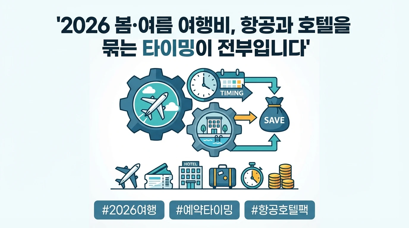 2026 봄·여름 여행비, 항공과 호텔을 묶는 타이밍이 전부입니다